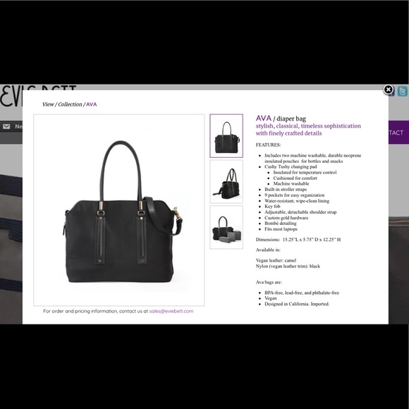 Evie Bett Diaper Bag